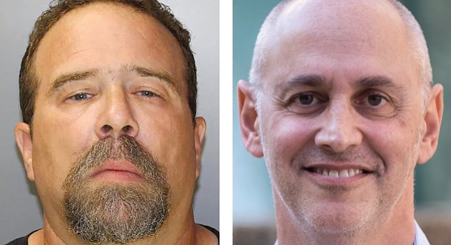 David Miller, pictured left, is a registered sex offender. David Miller, pictured right, is not.