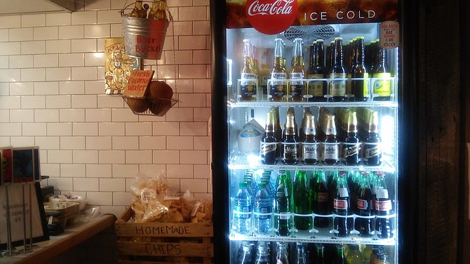 Beer is sold at the Taco Stand, along with fresh ice cream bars.