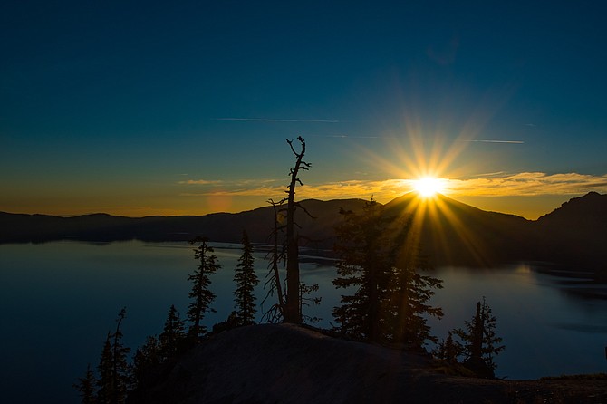Sunrises on Crater Lake in Oregon