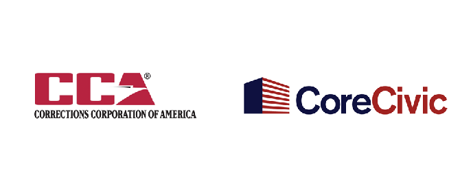 Corrections Corporation of America changed its name to CoreCivic in October 2016.