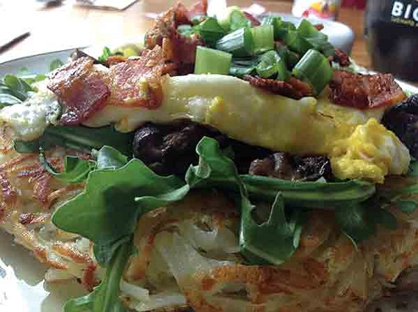 Haystack breakfast: naughty, but pretty healthy, too