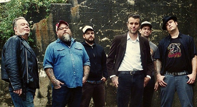 Country-punk big band Lucero takes the stage at Belly Up on Wednesday night.