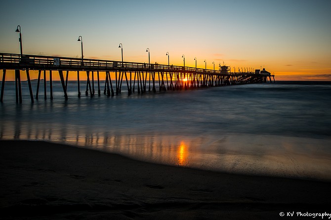 California sunset near Imperial Beach Pier