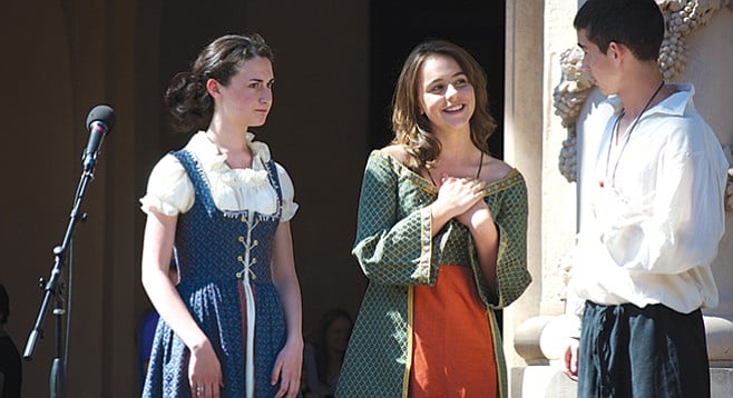 Members of the Shakespeare Academy perform during the annual Student Shakespeare Festival in Balboa Park.