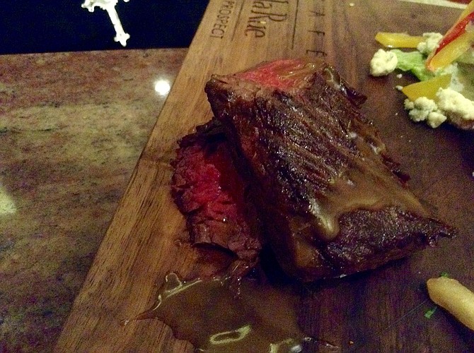 La Rue's steak: big and bold, not that tender