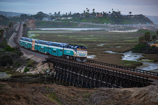 San Elijo Lagoon and the beautiful trestle bridge