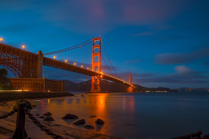 San Francisco Bridge...all lit up!