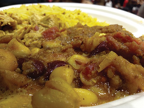 Hominy, kidney beans, carrots, and potatoes are a favorite side dish.