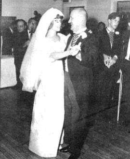 Dr. Corbett dancing with bride at son William's wedding. My mother's financial situation posed no end of problems, but these did not humiliate her. Gloria did.