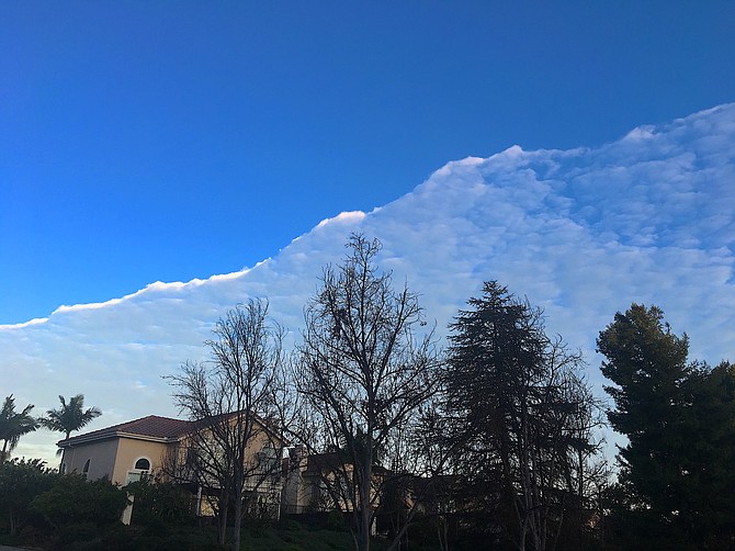 Cloud ridge over Rancho Penasquitos, February 8th, 2017.