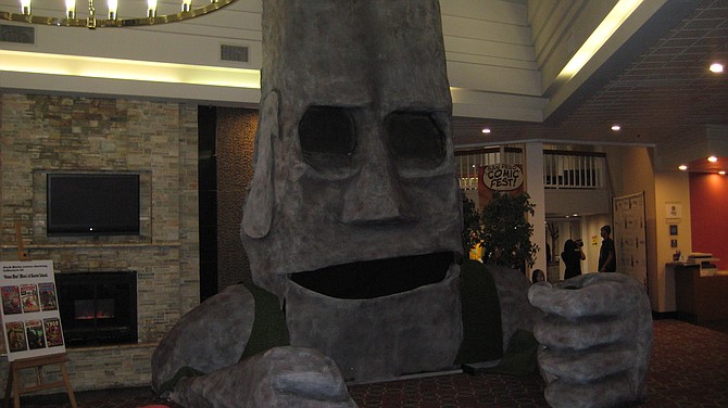 One of the Stone Men displayed at San Diego Comic Fest