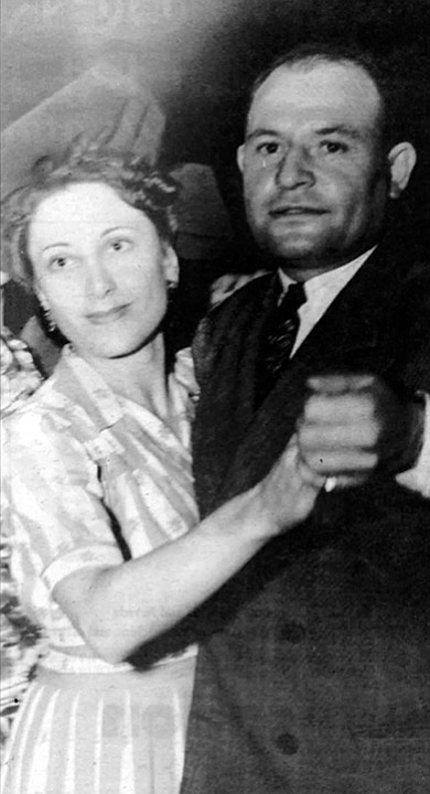 Thelma and Frank Bompensiero. "My grandfather Sanfilippo didn’t like him because my father was driving a beautiful car, wearing expensive clothes, and my grandfather Sanfilippo probably knew there was lots more than bootlegging going on. They didn’t speak very much English, but they knew."