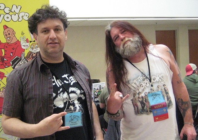 Michael Aushenker (comic book writer and artist) and Spike Steffenhagen (comic book writer) at San Diego Comic Fest