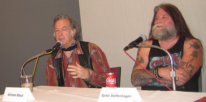 William Stout and Spike Steffenhagen on Comics and Music Down at the Crossroads panel 