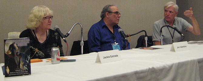 Vintage San Diego Fandom panel with Jackie Estrada, Jim Valentino and Willian R. Lund