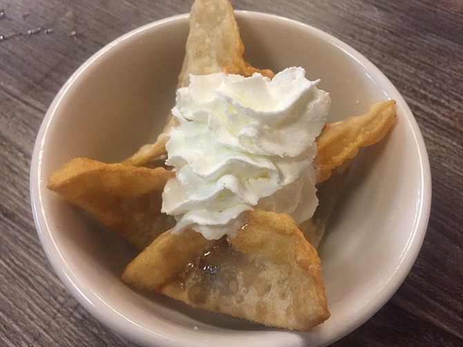 Peanut butter and jelly wontons are the main dessert option at BLVD Noodles.