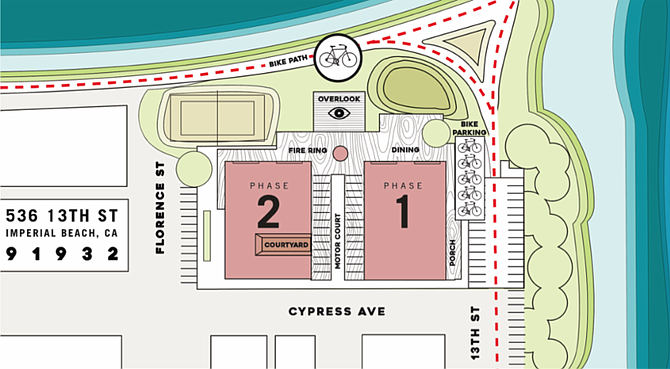A basic site plan released of the Bikeway Village development