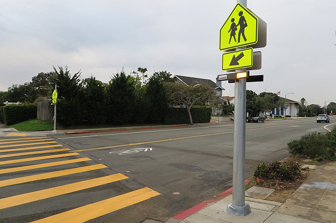 A crosswalk on Catalina and Orchard in Point Loma is similar to what is planned. 