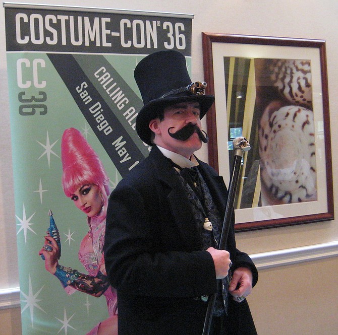 James H. Hay promoting Costume-Con 36