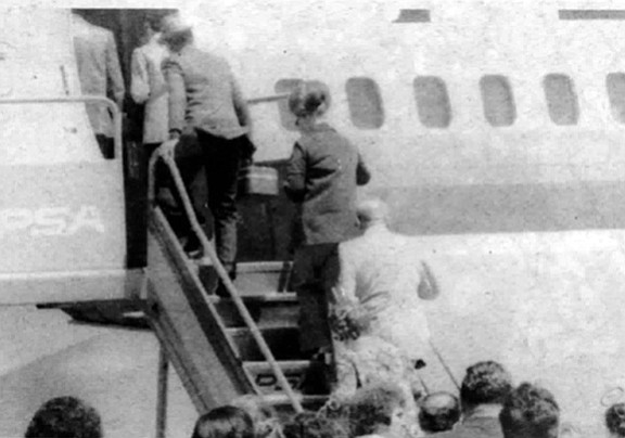 FBI surveillance photo of Bompensiero leaving for San Francisco, c. 1976