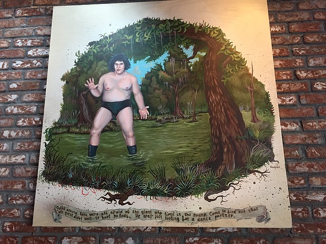 After you get your drink on, this painting of wrestling legend Andre the Giant has even more appeal.