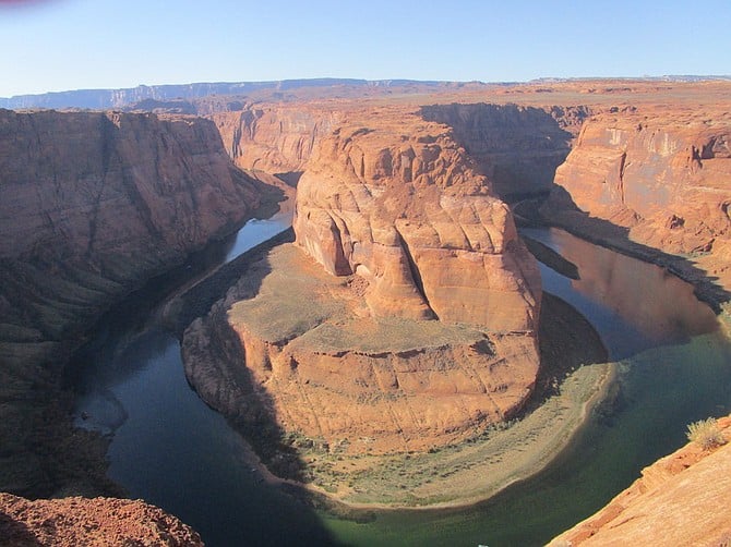 Westworld, or Horseshoe Canyon? This panorama looks straight out of the HBO series.
