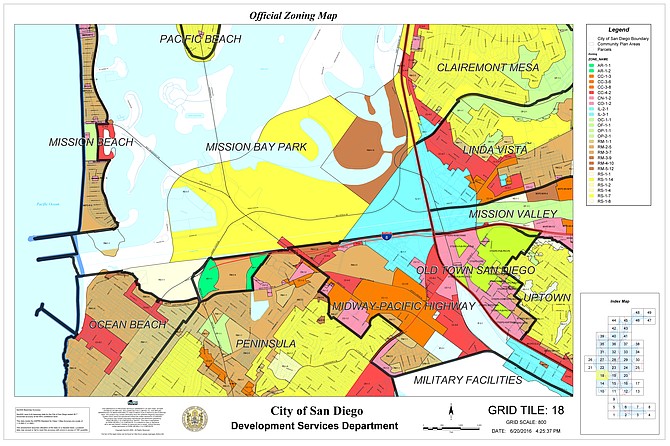 Current zoning for the property is IL-3-1 (baby blue area)