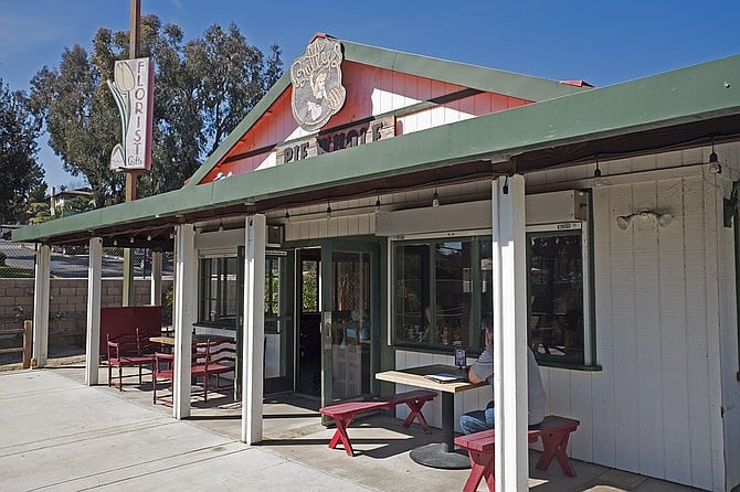 The rustic pie saloon sits next to decades-old nursery Sunshine Gardens