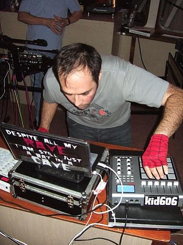 Famous former San Diegan, the beat master Kid606 will open the show for Xiu Xiu at A Ship in the Woods on Friday.