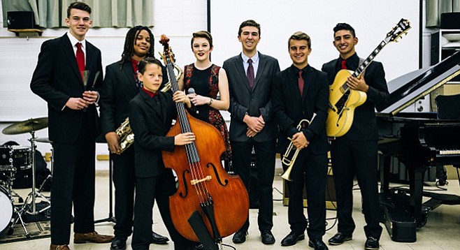 San Diego’s International Academy of Jazz 9 a.m. Ensemble is competing for a spot in the Monterey Jazz Festival in September. - Image by Robert Sanchez