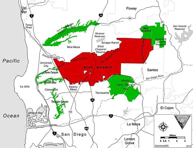 MCAS Miramar and surrounding areas (courtesy of SDMBA)