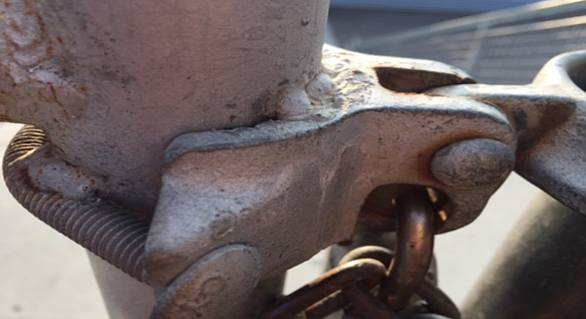 Though aware of the problem, faculty never requested that the u-bolt be tightened or welded.