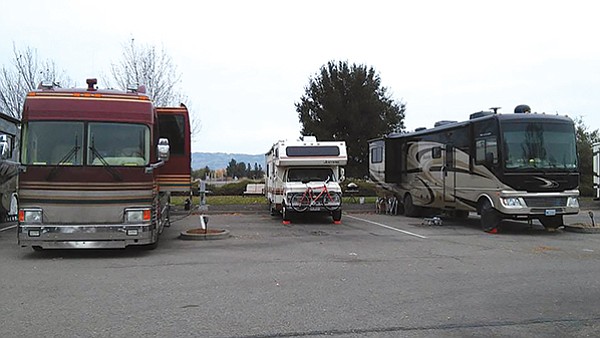 Parked in Petaluma (middle). Our kids laughed at us and gave us the Breaking Bad series.