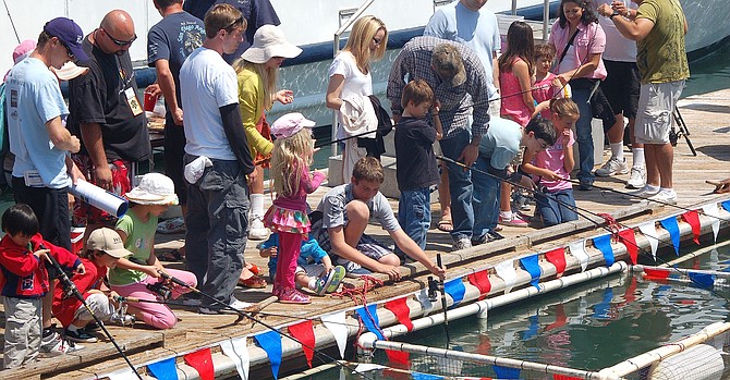 Kids fishing at 2015 Day at the Docks