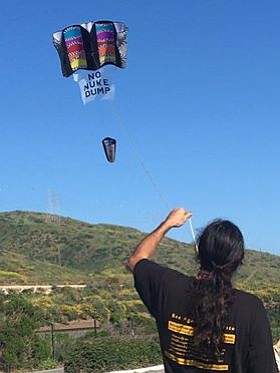Citizens Oversight kite flown near site of nuclear waste dump