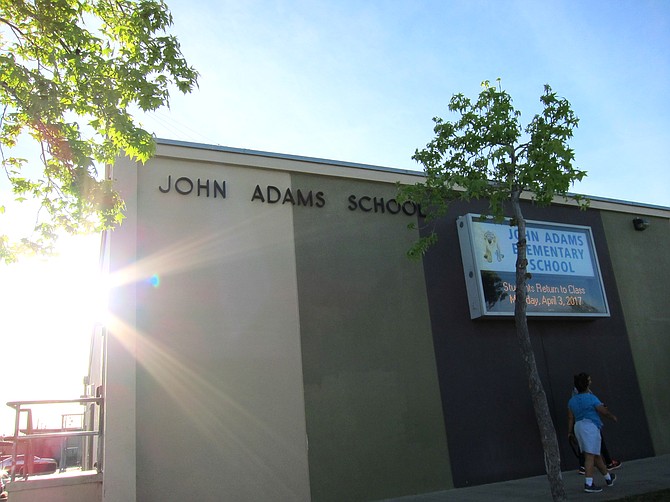 Adam's Elementary School is next to the Recreation Center next to the homeless camp.