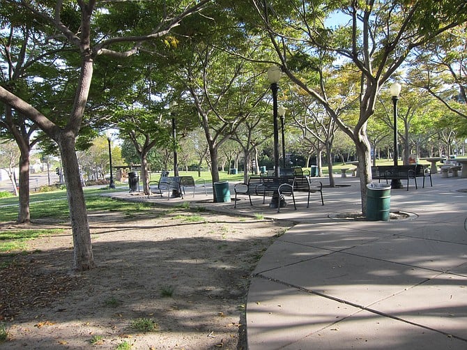 Lots of empty benches and tables at Ward Canyon. 