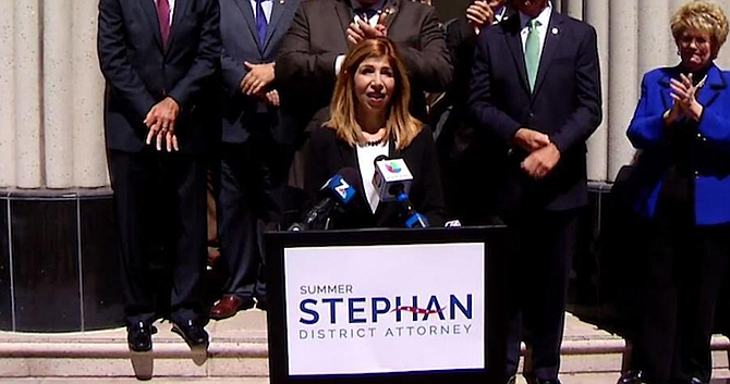 Summer Stephan. Departing D.A. Bonnie Dumanis has revealed that she would endorse the election of her chief deputy Stephan.
