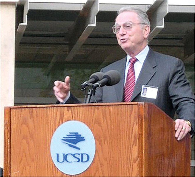 Irwin Jacobs, cofounder of Qualcomm, at dedication of Computer Science and Engineering building at UCSD.