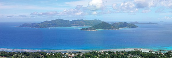 View of the second largest island of the Seychelles, Praslin, “a paradise for dirty money and corruption.” 