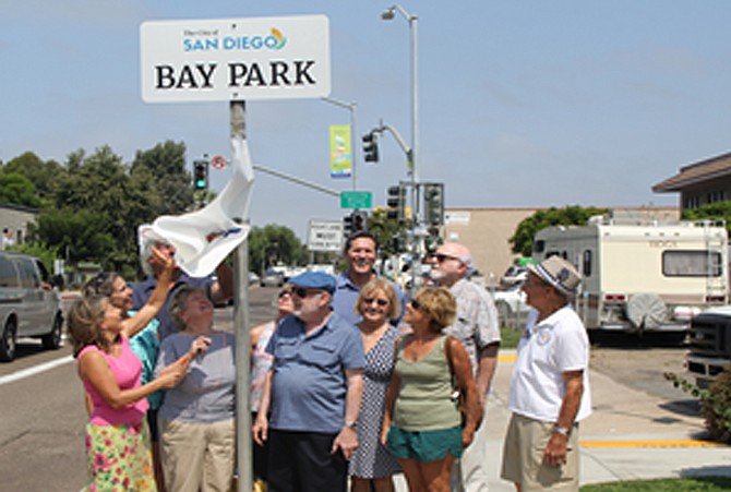 2016 Dedication of Bay Park neighborhood signs - another project that Potter made happen. 