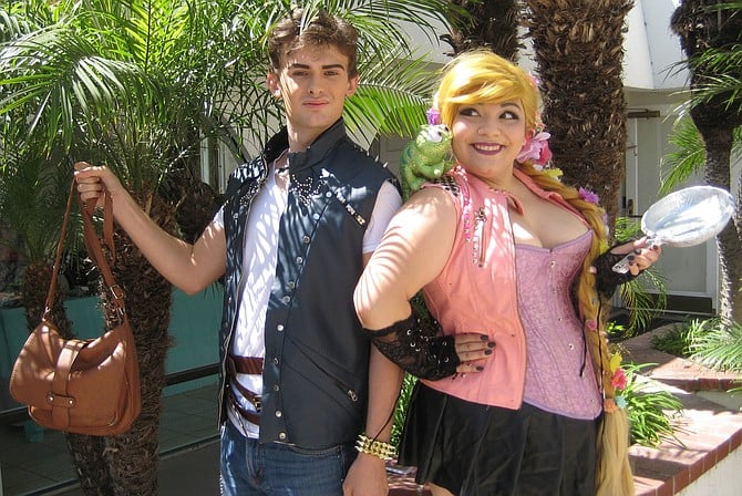 Punk Rock Flynn Rider and Rapunzel from Tangled