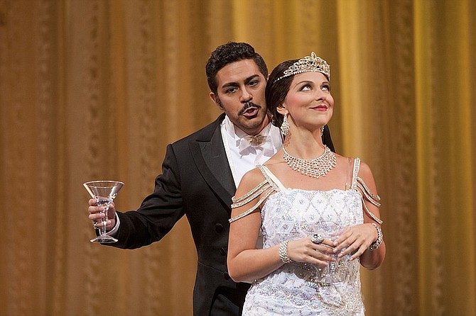 Corinne Winters and Jesus Garcia perform Violetta and Alfredo in San Diego Opera's production of La Traviata.
