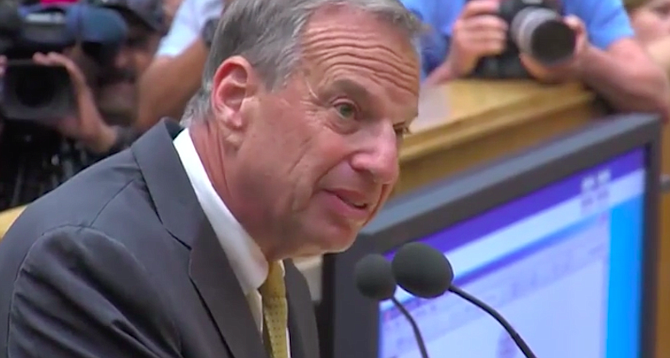 Filner in 2013 after announcement of resignation. "I always assumed these encounters were consensual." 