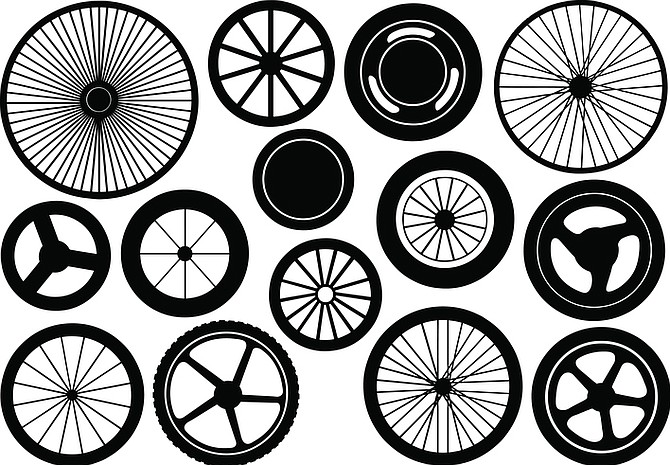 Wheels of every sort — rollerskates, taxis, bicycles, motorcycles, semi trucks, RVs, buses, and skateboards  - Image by DeCe_X/iStock/Thinkstock