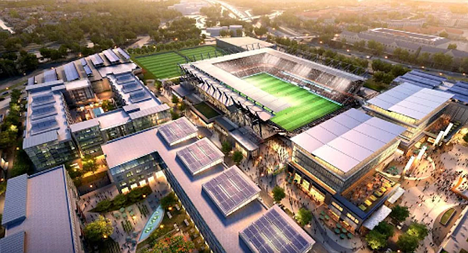 SoccerCity plan. Stone and his FS Investors group thus far has reported putting nearly $2.4 million into their ballot effort for the soccer stadium.