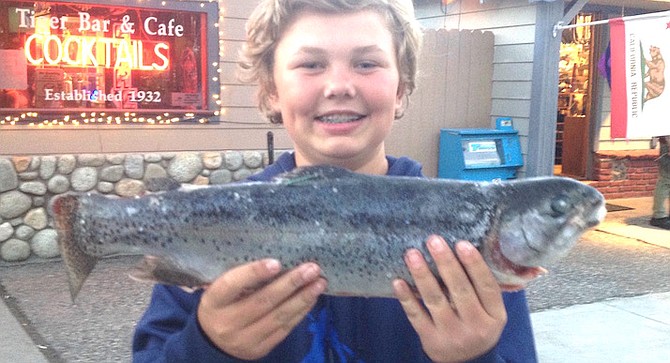 Mac Willis of Ontario caught his three-pound-five-ounce lunker at Silver Lake.