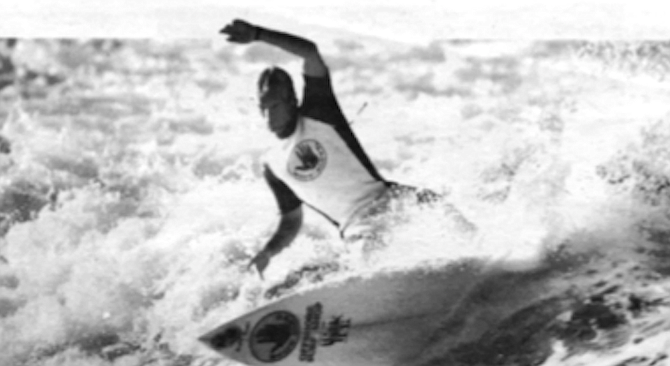 Joey Buran, 1986. "They want to make sure that when that kid’s out  surfing at Black’s Beach, there’s an eight-inch logo of their company on both sides of his board.”
 - Image by Rick Doyle