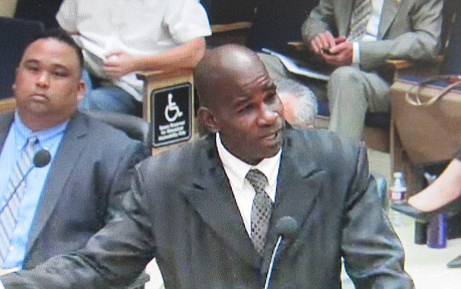 Charles Alexander said he used to live in the area and was speaking on behalf of military families.