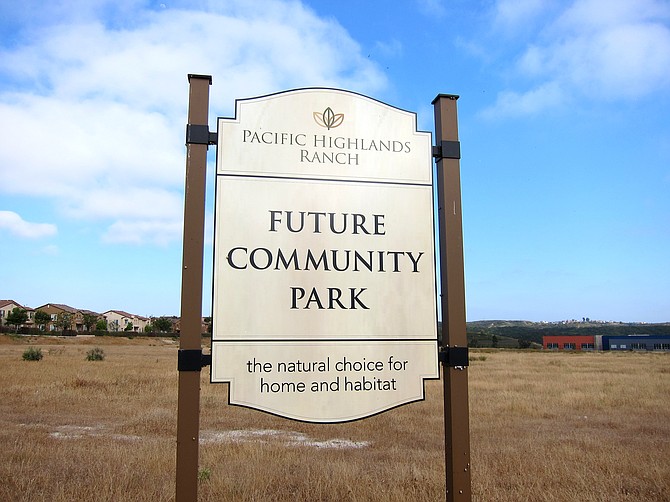 Future park across the street from the future library, next to Pacific Trails Middle School on Village Center Loop Road.